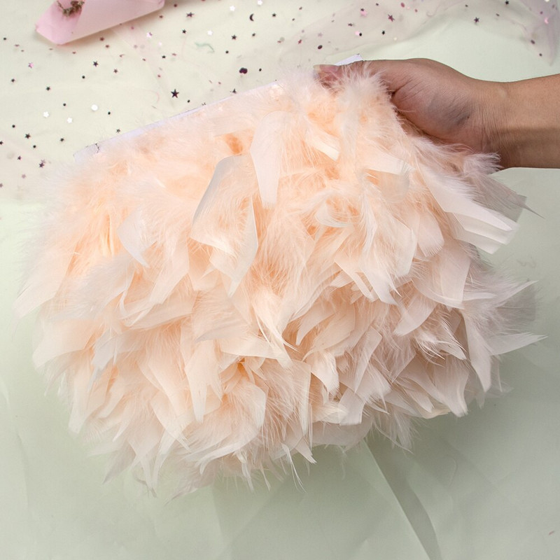 2 м пухкави пуешки пера, тапицерия от марабу, пискюл, панделка, ресни, 10-15 см Направи си сам рокля за сватбено парти, сценична декорация на домашна шапка Juju