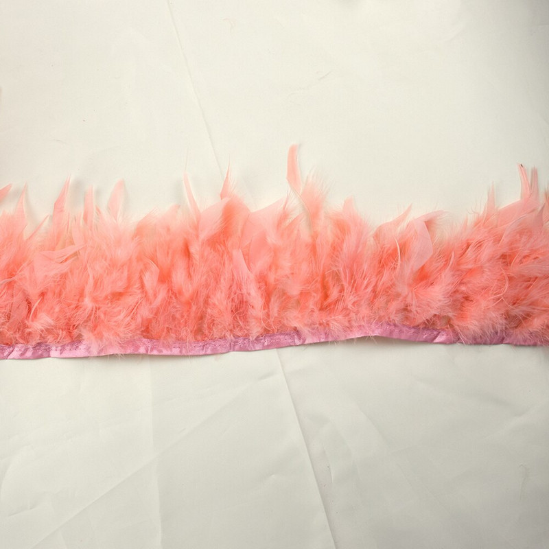 2 м пухкави пуешки пера, тапицерия от марабу, пискюл, панделка, ресни, 10-15 см Направи си сам рокля за сватбено парти, сценична декорация на домашна шапка Juju
