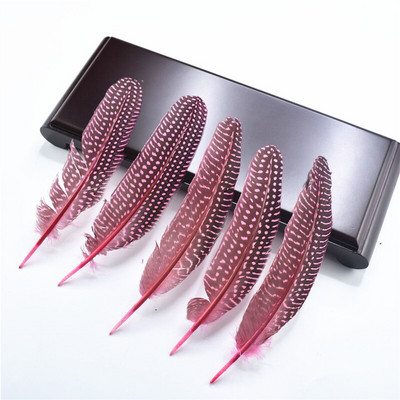 10 buc/lot perle naturale pene de bibilică de pui cu pene de fazan pete materiale pentru legarea muștelor decor decorare pentru prins de vise