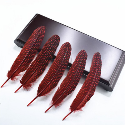 10 buc/lot perle naturale pene de bibilică de pui cu pene de fazan pete materiale pentru legarea muștelor decor decorare pentru prins de vise