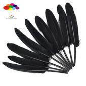 Φυσικό φτερό χήνας μαύρο 4-6 ίντσες /10-15 cm 100 τμχ Αποκριάτικα φτερά DIY για μάσκα κεφαλής στολής Crafts home