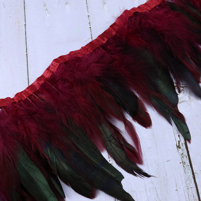 1 metar prirodnog bijelog pilećeg perja s rubovima 10-15 cm za ručni rad i rukotvorine DIY festivalske svečane haljine