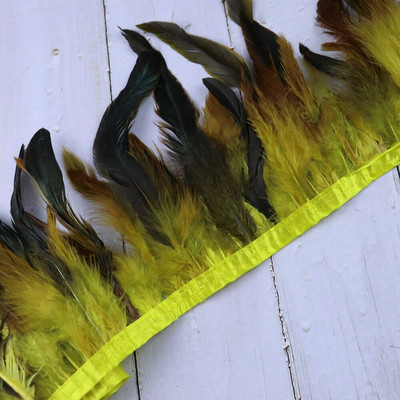 1 metar prirodnog bijelog pilećeg perja s rubovima 10-15 cm za ručni rad i rukotvorine DIY festivalske svečane haljine