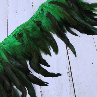 1 metar prirodnog bijelog pilećeg perja s rubovima 10-15 cm za ručni rad i rukotvorine DIY festivalske svečane haljine