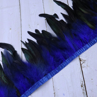 1 metar prirodnog bijelog pilećeg perja s rubovima 10-15 cm za ručni rad i rukotvorine DIY festivalske svečane haljine