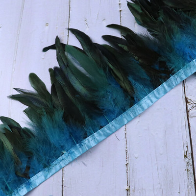 1 metar prirodnog bijelog pilećeg perja s rubovima 10-15 cm za ručni rad i rukotvorine DIY festivalske svečane haljine