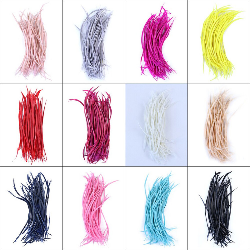 50/100 buc Pene de gâscă vopsite colorate Pene de gâscă Accesoriu pentru fabricarea de bijuterii DIY 15-20CM Artizanat haine Decorare rochie