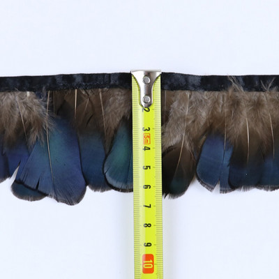 1 metar Obrub od prirodnog fazanskog perja Vrpca od pilećeg perja Širina 4-6 cm Vrpca za šivanje karnevalske haljine za Noć vještica