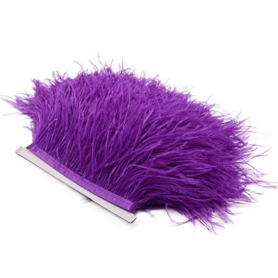 1 Μ 6-15 εκ. Πραγματικά πολύχρωμα φτερά στρουθοκαμήλου Κάλυμμα με κρόσσια DIY Φούντα Πλούμα Κορδέλα Τσάντα γάμου Φόρεμα Ραπτικής Διακόσμησης Χειροτεχνία