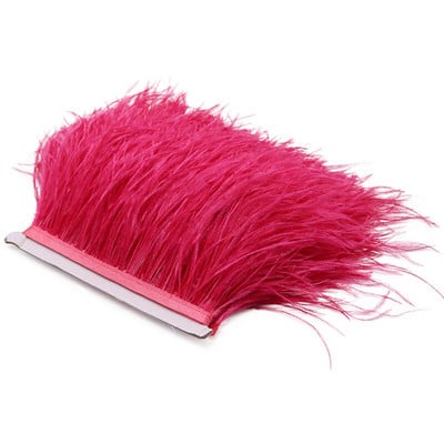 1 Μ 6-15 εκ. Πραγματικά πολύχρωμα φτερά στρουθοκαμήλου Κάλυμμα με κρόσσια DIY Φούντα Πλούμα Κορδέλα Τσάντα γάμου Φόρεμα Ραπτικής Διακόσμησης Χειροτεχνία