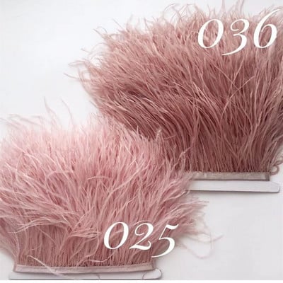 1 Μ 6-15 εκ. Πραγματικά πολύχρωμα φτερά στρουθοκαμήλου Κάλυμμα με κρόσσια DIY Φούντα Πλούμα Κορδέλα Τσάντα γάμου Φόρεμα Ραπτικής Διακόσμησης Χειροτεχνία