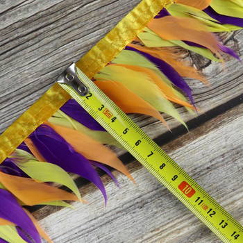Κορδέλα 1 μέτρου πολύχρωμο φτερό χήνας Κρόσι 8-10 εκ. για μαστορέματα για πάρτι αξεσουάρ γάμου Decor Crafts Πλούσια