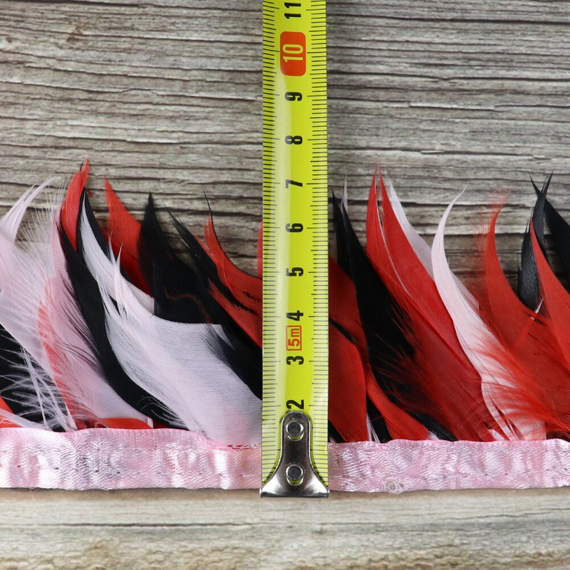 1 metar šarene vrpce obrubljene guščjim perjem rese 8-10 CM za ručni rad svadbeni dodaci Dekoracija Rukotvorine Perjanice