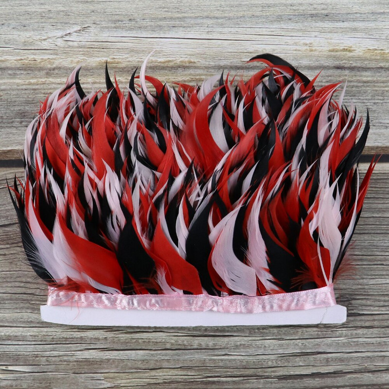 1 metar šarene vrpce obrubljene guščjim perjem rese 8-10 CM za ručni rad svadbeni dodaci Dekoracija Rukotvorine Perjanice