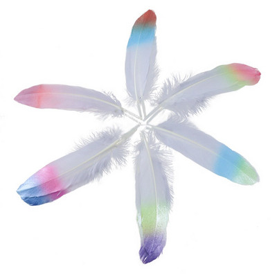 10 PCS 6-8 инча градиентни гъши пера 15-20 CM естествени пера за бижута направи си сам карнавал сватбено парти декор занаятчийски пера