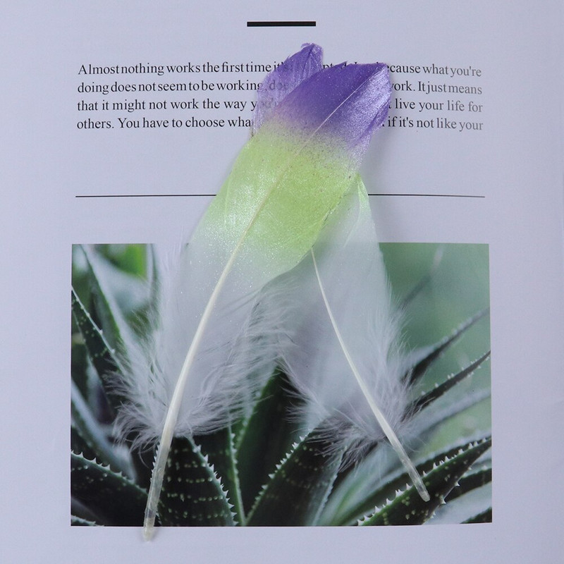 10 PCS 6-8 инча градиентни гъши пера 15-20 CM естествени пера за бижута направи си сам карнавал сватбено парти декор занаятчийски пера