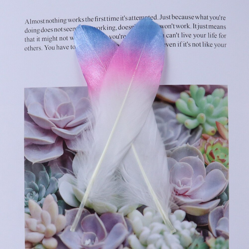 10 PCS 6-8 инча градиентни гъши пера 15-20 CM естествени пера за бижута направи си сам карнавал сватбено парти декор занаятчийски пера