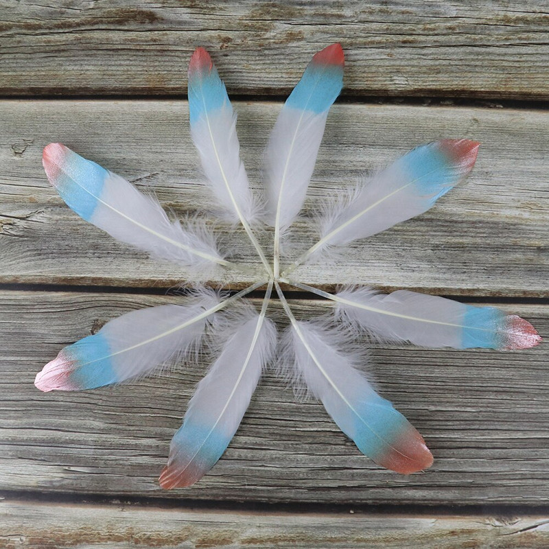 10 PCS 6-8 инча градиентни гъши пера 15-20 CM естествени пера за бижута направи си сам карнавал сватбено парти декор занаятчийски пера