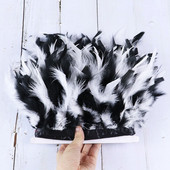 1 metar Obrub od purećeg perja DIY vjenčani pribor za šivanje Dekoracija odjeće Pahuljasto perje Vrpca za rukotvorine 10-15 CM