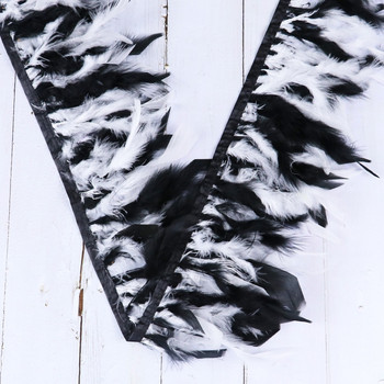 Φτερά γαλοπούλας 1μέτρο Διακοσμητικό DIY Κρόσια γάμου Αξεσουάρ ραπτικής Διακόσμηση ρούχων Fluffy Plumes Κορδέλα για χειροτεχνίες 10-15 εκ.