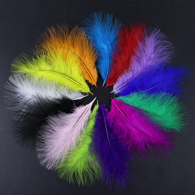 Aukštos kokybės pūkuotos Marabou kalakutienos plunksnos 15-20cm dekoravimui Papuošalai Drabužiai Siuvimo Medžiagos Amatai Plunksnos 100 vnt/part.
