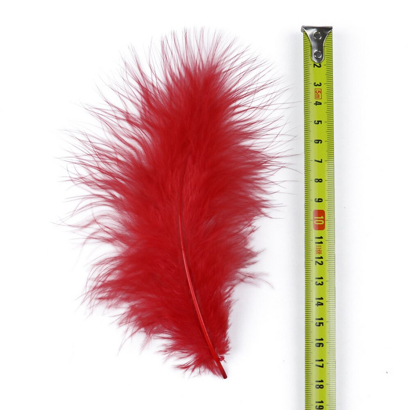 Aukštos kokybės pūkuotos Marabou kalakutienos plunksnos 15-20cm dekoravimui Papuošalai Drabužiai Siuvimo Medžiagos Amatai Plunksnos 100 vnt/part.