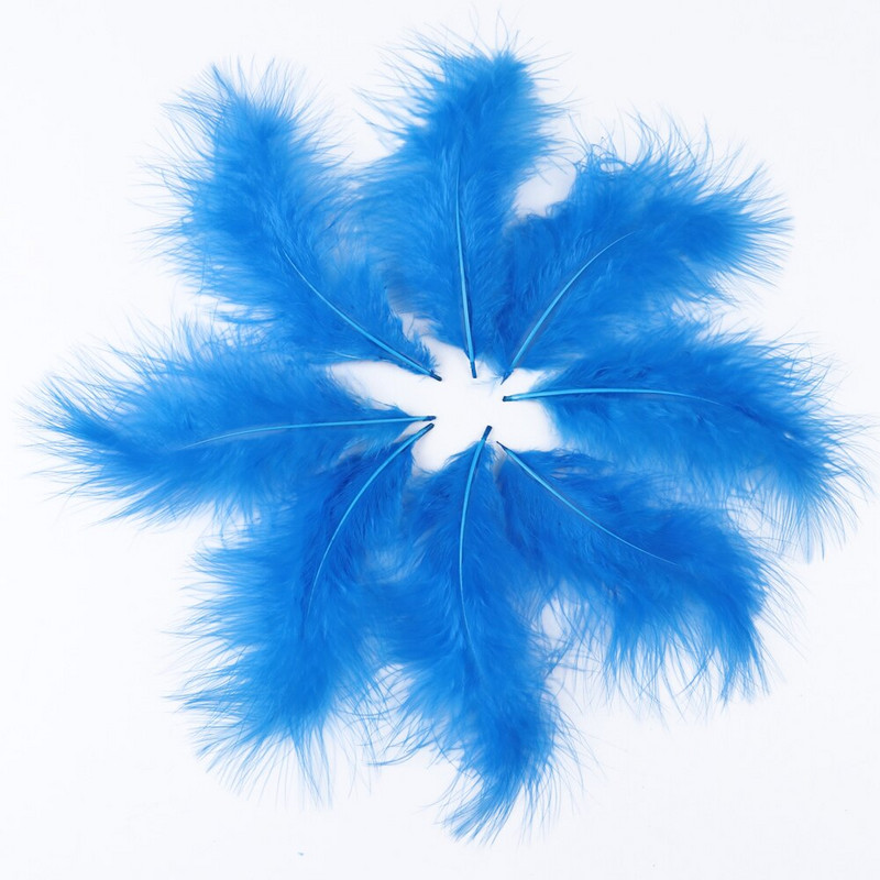 Aukštos kokybės pūkuotos Marabou kalakutienos plunksnos 15-20cm dekoravimui Papuošalai Drabužiai Siuvimo Medžiagos Amatai Plunksnos 100 vnt/part.