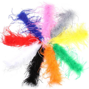Φυσικές μανσέτες με φτερά στρουθοκαμήλου Μόδας Μασίφ γούνινο βραχιόλι με μανίκια καρπού πολυτελές μανίκια με φτερά ποδιού Γυναικεία αξεσουάρ μαλλιών