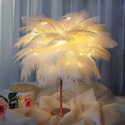 10Pcs/Pack Pure Color Ostrich Feather Multipurpose Photo Props Handicraft Cake Decoration for Wedding Headdress