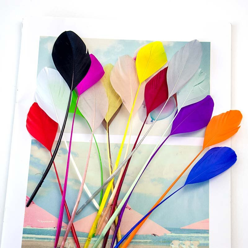 100 KOM prirodno tvrdo guščje perje 15-20 cm labudovo perje za DIY šešir Nakit Vijenac Rukotvorine Ukrasite Dodaci