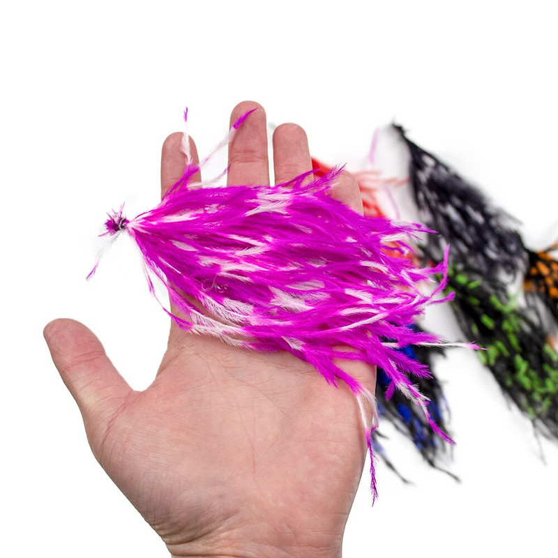 Pachet de 100 buc./loturi de pene de struț naturale colorate șiruri de filament 10-15/15-18CM cercei pentru realizarea de accesorii decorative