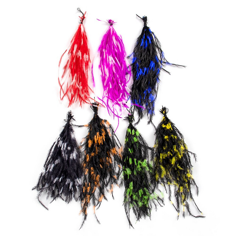 Pachet de 100 buc./loturi de pene de struț naturale colorate șiruri de filament 10-15/15-18CM cercei pentru realizarea de accesorii decorative