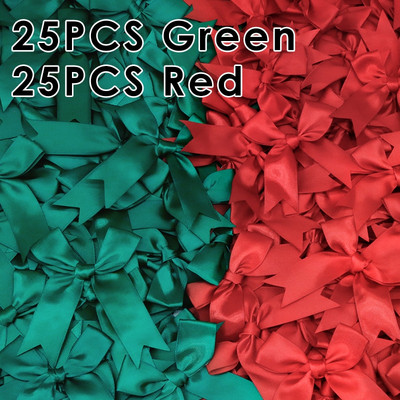 50gab. 85x85mm satīna lentes bantes Mezgls Amatniecības bantes rozā balts mazs puķu kaklasaite kāzu dekorācija bantīte DIY dzimšanas ballīte