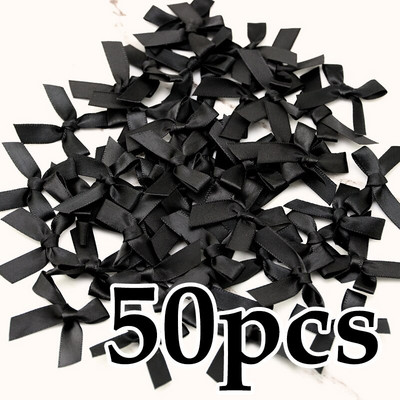 (50 gab./iepakojumā) 4*4cm svaigi rozā lentes bantītes maza izmēra satīna lentes bantītes ziedu rokdarbu dekorēšana roku darbs DIY ballīšu noformējums