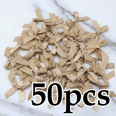 (50 gab./iepakojumā) 4*4cm svaigi rozā lentes bantītes maza izmēra satīna lentes bantītes ziedu rokdarbu dekorēšana roku darbs DIY ballīšu noformējums