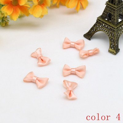 50/100gab 10mm-20mm Mazas satīna lentes bantes ziedu aplikācijas šūt Amatniecības bantītes kāzu ballītes šūšana DIY dekorācijas