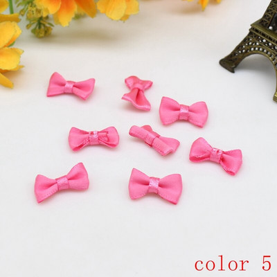 50/100gab 10mm-20mm Mazas satīna lentes bantes ziedu aplikācijas šūt Amatniecības bantītes kāzu ballītes šūšana DIY dekorācijas