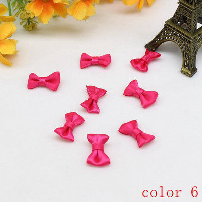 50/100gab 10mm-20mm Mazas satīna lentes bantes ziedu aplikācijas šūt Amatniecības bantītes kāzu ballītes šūšana DIY dekorācijas