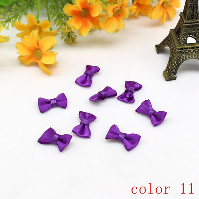 50/100gab 10mm-20mm Mazas satīna lentes bantes ziedu aplikācijas šūt Amatniecības bantītes kāzu ballītes šūšana DIY dekorācijas