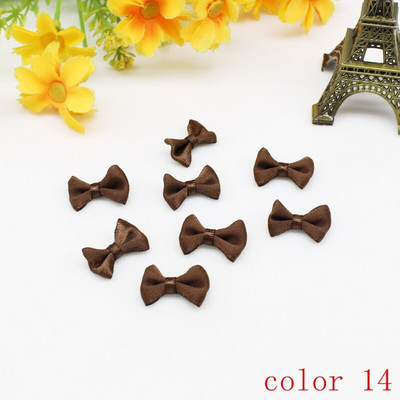 50/100gab 10mm-20mm Mazas satīna lentes bantes ziedu aplikācijas šūt Amatniecības bantītes kāzu ballītes šūšana DIY dekorācijas