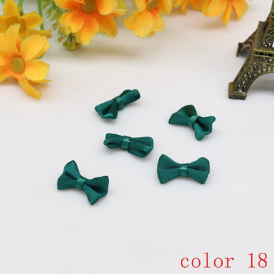 50/100gab 10mm-20mm Mazas satīna lentes bantes ziedu aplikācijas šūt Amatniecības bantītes kāzu ballītes šūšana DIY dekorācijas