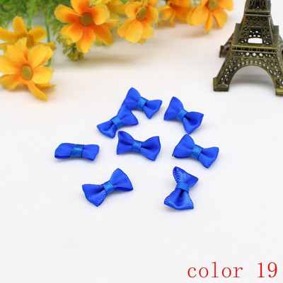 50/100gab 10mm-20mm Mazas satīna lentes bantes ziedu aplikācijas šūt Amatniecības bantītes kāzu ballītes šūšana DIY dekorācijas