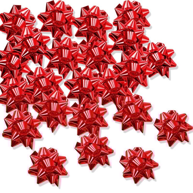 100Gb 2,5cm Mini konfeti dāvanu bantes Ziemassvētku dāvanu bantes Līmējošās dāvanu iesaiņošanas bantes kāzu dāvanas Valentīna bantes