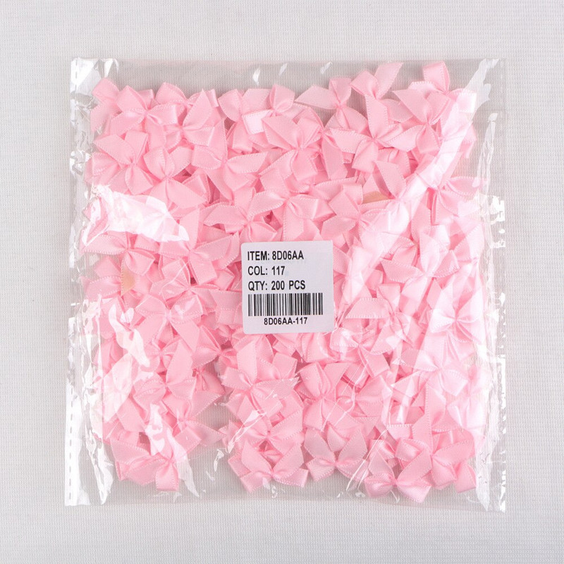 200 vnt. 2,2 * 2 cm juostiniai lankeliai Mažo dydžio poliesterio satino juostelė, gėlė „pasidaryk pats“ amatai, rankų darbo dekoracijos, rankų darbo vakarėlių reikmenys