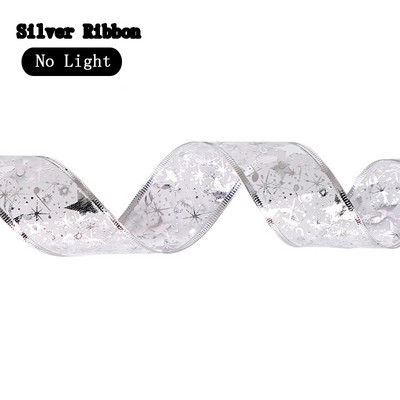 Ziemassvētku rotājumi LED lentes gaismas Ziemassvētku eglīšu rotājumi DIY mežģīņu loki String Lights Navidad mājas dekori Jaunais gads 2022