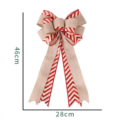 Fundă de in Fundă mare de Crăciun Decoratiuni pentru brad de Crăciun Decoratiuni de Revelion Petrecere de Crăciun Fundite cu panglică