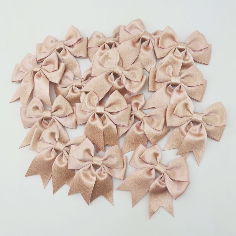 (15 buc/pachet) 7 cm fundă cu panglică de praf din aur roz Artizanat DIY Artizanat Ambalaj pentru cadouri Decorare Articole pentru petreceri de nuntă