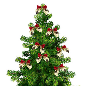 100 τμχ Χριστουγεννιάτικα Φιόγκοι Κρεμαστά Διακοσμητικά Χρυσό Ασημί Κόκκινο Φιόγκος-κόμπος Καλά Χριστουγεννιάτικα Διακοσμητικά Δέντρου Κρεμαστό Πρωτοχρονιά Navidad