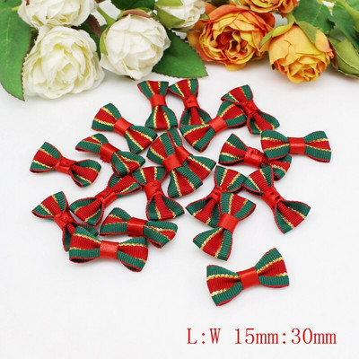 50vnt/stal. Kalėdinis organzos juostelinis peteliškės spausdintas juostelės rulonas Rankų darbo „pasidaryk pats“ dovanų pakavimo dekoro lankelis bruiloft boog