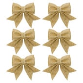 6 vnt Kalėdų vainiko lankelis Mažas Kalėdų eglutės lankelis Auksinis vainikas lankelis Kalėdų eglutės papuošalai Kalėdų lanko-mazgo dekoras